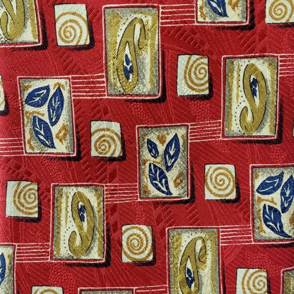 Robert Talbott Best of Class Tie Red Geometric Luxury Silk Necktie Hand Sewn USA - Picture 2 of 4